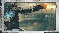 未来抢手  - 源文件下载【酷图网】枪手,金属感,未来科技,蓝色,橙红,酸性,磨砂,科幻,