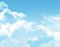 蓝色天空白云海报背景七夕情人节 页面网页 平面电商 创意素材
