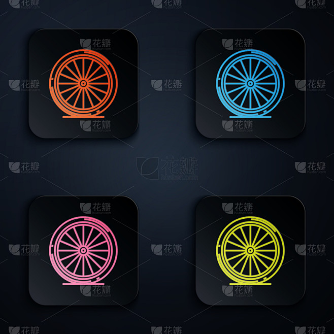 color neon line bicy...