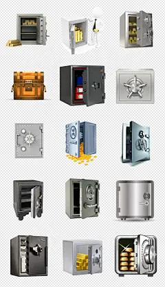 保险柜保险箱贷款理财金融海报PNG素材