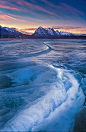 Abraham Lake in Banff National Park, Alberta, Canada