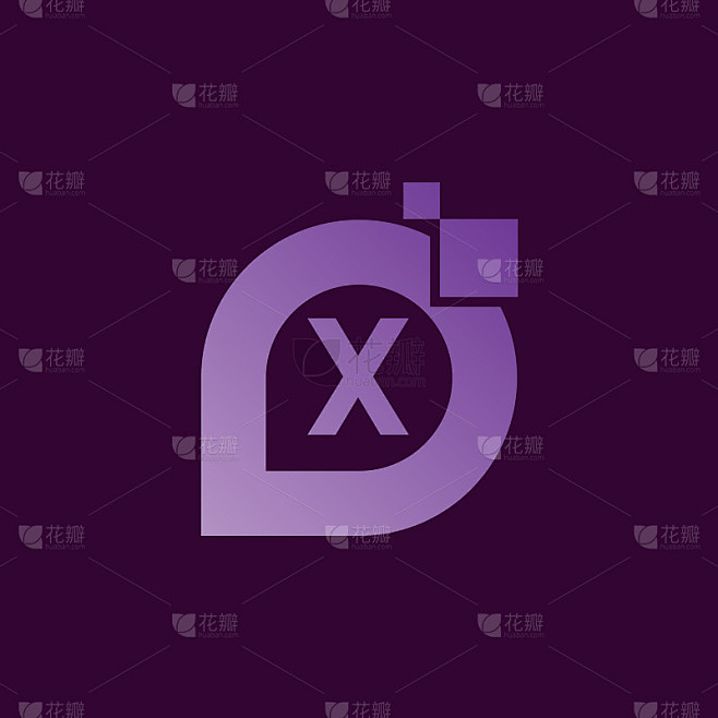 技术初始字母X图标设计