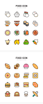 精致美食食物icon图标饮料蛋糕中餐水果蔬菜UI元素AI矢量素材-淘宝网