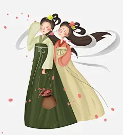 手绘古代美女人物 民族服装 美女 元素 免抠png 设计图片 免费下载 页面网页 平面电商 创意素材