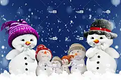 圣诞季 圣诞节背景 雪人 冬天 冬天的问候 贺卡 冬季主题