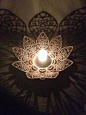 Wooden Lotus Flower Mandala Centerpiece by EarthDropDesigns