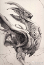 概念艺术家Allen Williams的部分铅笔作品，从《环太平洋》开菊兽的概念设计中开始关注他，个人十分偏爱