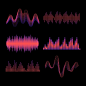 38款音乐声波线条立体声音波形均衡器曲线音量显示背景AI矢量设计素材 (35) 