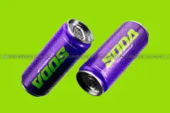 时尚听装饮料啤酒苏打水易拉罐设计展示效果图Ps贴图样机模板 Soda Can Mockup插图2