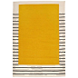 Suzanne Yellow Flat-Woven Dhurrie Rug Black and White Stripe For Sale at 1stdibs