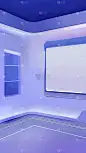 促销电商3D空间直播背景素材