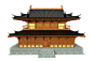 古风建筑插画PNG