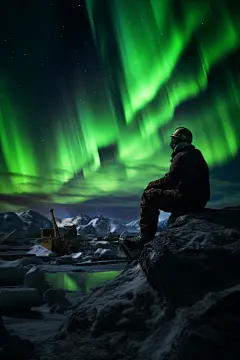 极寒之地神秘的极光