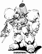 机甲风暴- 日本STUDIO NUE机器人robot手绘原画黑白线稿欣赏