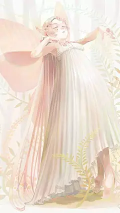 【壁纸】自带发光效果的二次元手绘精灵女孩 : -END-