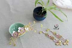 沅水之芷★定制★大楚2.0版★古典头饰 汉服配饰 黄铜绕线 步摇-淘宝网