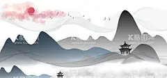 意境山水画  - 源文件下载【酷图网】彩色山水画,彩色,彩色山水,太阳,水,山水画,装饰画,水墨画,水墨山水画,巨幅山水画,新中式山水,水墨山水,山水图,大画幅山水画,意境山水,新中式水墨画,抽象山水画,新中式山水画,新中式装饰画,国画山水画,山,红色太阳,