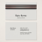 Rose Gold Striped Modern Professional Business Card