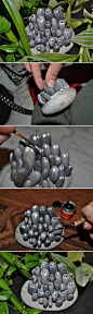 garden-trinkets-34: possible fun paper weight for desk, except use googly eyes!: 