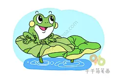 可爱的小青蛙简笔画_陆地动物 : 青蛙小知识：青蛙属于脊索动物门、两栖纲、无尾目、蛙科的两栖类动物，成体无尾，卵产于水中，体外受精，孵化成蝌蚪，用鳃呼吸，经过变异，成体主要用肺呼吸，兼用皮肤呼吸。绝大部分青蛙通过体外受精繁殖，受精卵在母体外孵化成蝌蚪。全球只有10至12种青蛙进化至体内受精，部分会把受精卵排出体外孵化成蝌蚪。但青蛙在动物学上特指的是黑斑侧褶蛙。青蛙一向被认为是卵生动物，不过科学家发现，一种生活在印度尼西亚苏拉威西岛雨林的青蛙能够产下蝌蚪。这种青蛙是全球6000多种青蛙中唯一一种能够“下蝌蚪