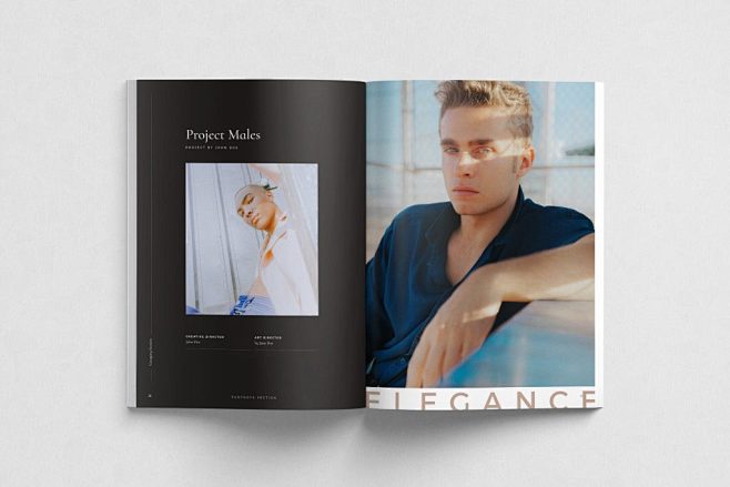 服装类杂志画册样机Magazine_Du...