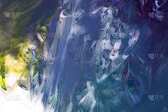 油画上的抽象人物水粉画