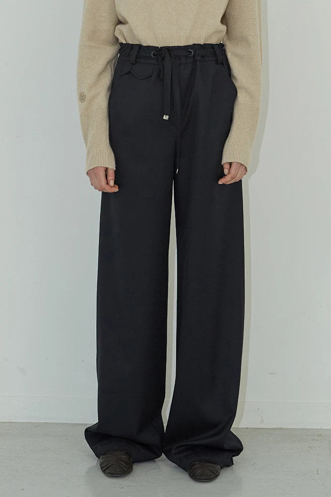 19FW STRING PANTS - BROWN-花瓣网