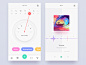 Interface Anatomy Exploration timeline audio player tabs goal tag music calendar app ui color