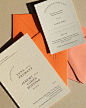 Not orange, but love this invite!! Nicety Studio