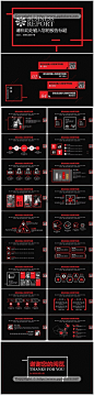 炫酷红黑 图文混排 大气实用商务模板PPT模板 #色彩#
