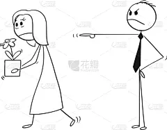 职业,女商人,女性,卡通,商务人士,男商人,男人,女人,概念,挫败