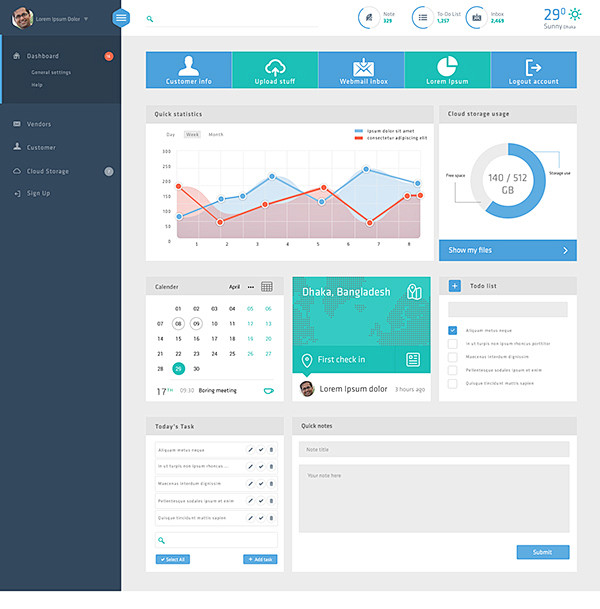 ERP Home page design...