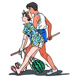 插画家 山根庆丈 出生于1990年12月23日，现居大阪，将80年代青年漫画融入作品，风格十分纯熟。2012年和2013年因为音乐人tofubeats绘制的专辑封面《水星》和《Don't Stop The Music》而狂受追捧