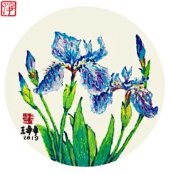 油画棒（蜡笔）绘制的动物插画-花卉插画-古田路9号-品牌创意/版权保护平台