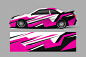 Car wrap design Free Vector