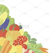 蔬菜平面插图背景