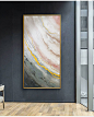 都多美式轻奢纯手绘油画客厅装饰画玄关竖版抽象挂画壁画-tmall.com天猫