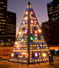 Packman inspired Xmas tree installation.