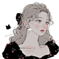 左滑←看小众插画师推荐绝美少女头像插画