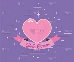 女孩,能力,贺卡,矢量,可爱的,粉色,女强人,爱,设计