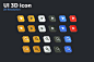 3D 3d icon ui icon Icon icons icon design  iconography icon set Logo Design UI
