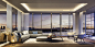 Ricardo Bofill Makes US Condominium Debut with 3900 Alton in Miami Beach,Living Room Interior Rendered View. Image Courtesy of Nadine Johnson & Associates