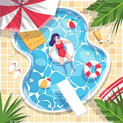 泳池相关  - 源文件下载【酷图网】泳池相关,游泳池,游泳圈,休闲活动,运动,游泳场所