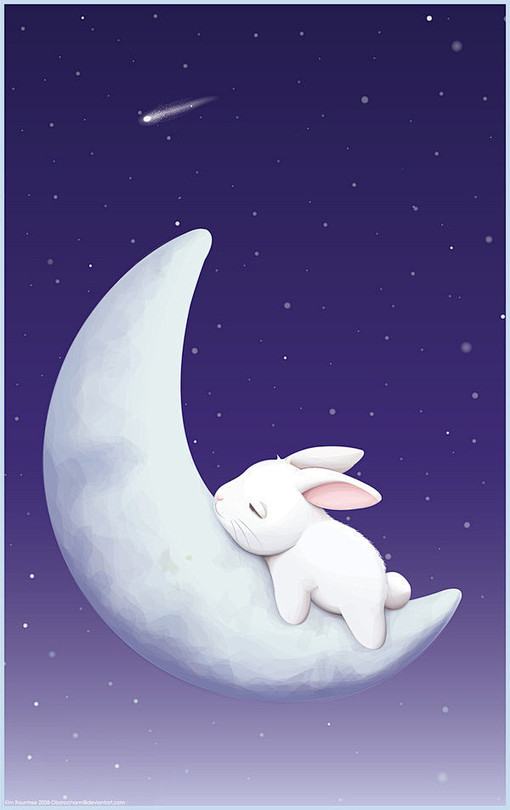 年糕月亮，年糕兔，一切都是那么柔软。