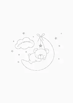 月亮小熊  - 源文件下载【酷图网】月亮小熊,月亮,云朵,小熊,星星,卡通,可爱,晚安,手绘,星星月亮,睡觉的小熊,素材,设计,动漫动画,动漫人物,