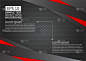 Black and red triangle is overlap modern design, v