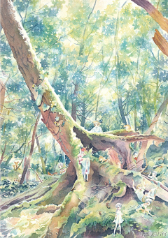 Enya叶采集到插画