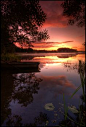 Dawn Light on the Lake of Menteith #Scotland