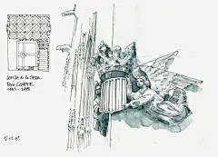 线描建筑风景_新图网 https://ixintu.com 手绘风景 风景线稿 建筑线稿 线稿 线描 建筑场景 建筑风景 建筑