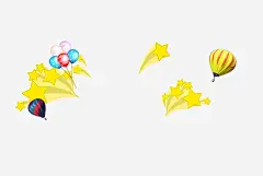 卡通星星免抠素材_新图网 https://ixintu.com 卡通 星星 气球 流星 热气球 黄色